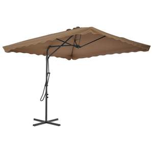 Grand parasol de jardin rotatif couleur taupe en polyester durable - Pour parasols et bases de terrasse - Product Image 2