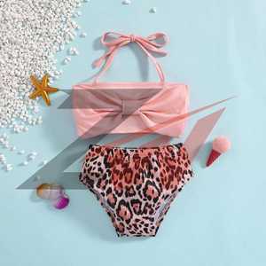 Custom <b>Girls</b> Colorful Print Ruffled <b>Swimwear</b> Beachwear 2-Piece Pants Set Stretch Quick Dry Fashion - Product Image 4