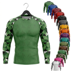 Camisetas Interiores de Compresión de Color Liso, de Secado Rápido y Transpirables, con Diseño de Logotipo Personalizado, Venta Caliente, Precio de Fábrica Económico, Rash Guard - Product Image 1