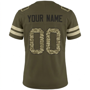 Maillot de football camouflage personnalisé, uniforme d'équipe personnalisé, maillot de rugby à col en V, haut de sport pour adulte grande taille - Product Image 3
