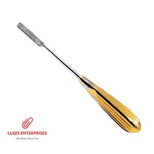 Raspé nasal Peet à surface diamantée, plat et droit, instrument chirurgical ORL, outil de rhinoplastie et de chirurgie nasale - Product Image 1