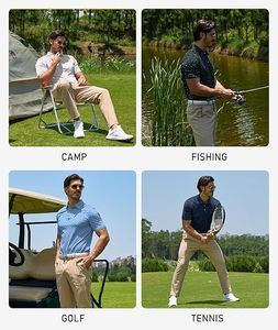 Vêtements de golf pour hommes, imprimé animal, respirant, léger, sans couture, polo en spandex/polyester avec fonction de séchage rapide - Product Image 5