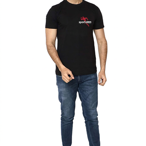 T-shirt Sport Code Homme Noir à Manches Courtes Col Rond Coupe Classique Logo Avant 100% Coton Jersey 2026 - Product Image 5