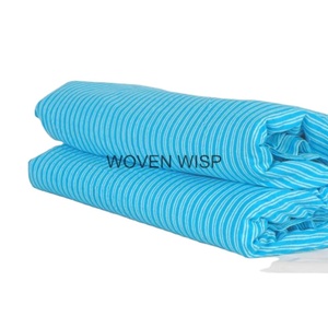 Vente en gros à bas prix de tissu indien en coton imprimé à rayures par matériel de cour robe d'été pour enfants jupe longue costume de nuit vêtements pour bébés - Product Image 1