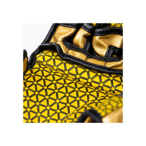 Gants de boxe noirs et dorés avec fermeture Velcro pour adultes, entraînement d'arts martiaux, design demi-doigts - Product Image 3