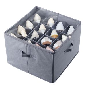 Contenitore Portascarpe da Sottoletto con 16 Scomparti e Divisori Regolabili, Organizzatore per Sandali - Product Image 3