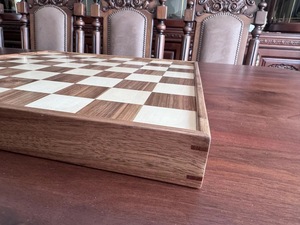 ILAHI's Eco-Friendly Rustic Polished Rectangle <b>Chess</b> <b>Board</b> Game 100% Handmade Pure Wood Animal/Love Style Customized Size <b>Chess</b> - Product Image 6