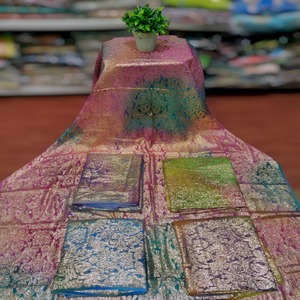 Atuendo de Lujo, Impresionante Moda Somalí, Garbasaar, Tela de Chifón Tejida, Patrón Floral, Trabajo Intrincado con Brillo Original - Product Image 1