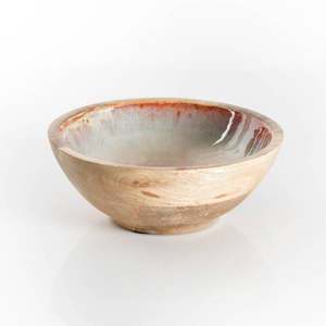 Tazón de Ensalada de Madera con Incrustaciones Brillantes de Lujo, Tazones Redondos de Madera Ecológicos para Servir, Vajilla Decorativa para Mesa de Cocina, Tazones de Madera al por Mayor - Product Image 1