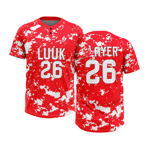 Maillot de baseball personnalisé OEM ODM 100% polyester à manches courtes, respirant, séchage rapide, évacuation de l'humidité, imprimé numériquement - Product Image 3