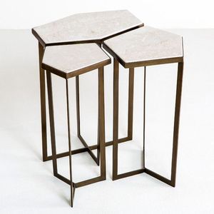 New Style Iron <b>Nesting</b> <b>Table</b> Set With <b>Marble</b> Top For Vintage Home Interior And Living Room Decoration - Product Image 1