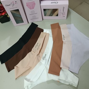 Women's <b>Sexy</b> Casual Cotton Silk Seamless Underwire Bra Hipster Brief <b>Sets</b> Solid Waist Anti-Bacterial Quick Dry 7 Days Pack - Product Image 1