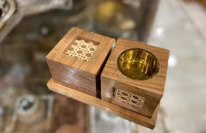 Quemador de Incienso de Madera Artesanal, Diseño Tradicional de Lujo, Decoración para el Hogar, Set de Porta Incienso para Aromaterapia de Rosa y Té - Product Image 3