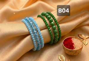 Ensemble de bracelets en perles de cristal faits à la main pour femmes, bracelets d'amitié colorés empilables, bijoux tendance, cadeau pour filles, à porter au quotidien - Product Image 4