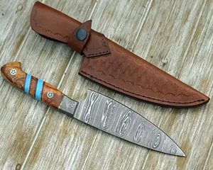 มีดเชฟเหล็กดามัสกัสทำมือระดับมืออาชีพ LEGACY BLADES คมกริบ ด้ามจับไม้ตามหลักสรีรศาสตร์ - Product Image 5