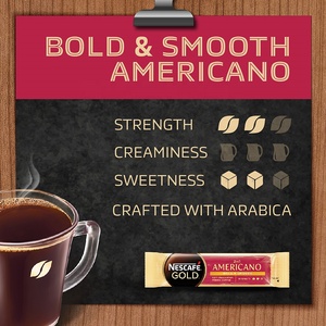 ส่งออกโรงงานโดยตรงเนสกาแฟทอง3IN1ตัวหนาและเรียบ Americano