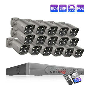 Système de caméra de sécurité AI POE extérieur 16 canaux en gros avec systèmes de surveillance par caméra IP 5MP - Product Image 2