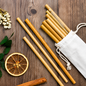 Natural 100% <b>Bamboo</b> Reusable Eco-Friendly Drinking <b>Straws</b> with Cleaning Brush 0.2m Made in Vietnam-MS ALINA - Product Image 6