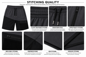 Windbreaker Shorts for Men with Side Zip Pockets Quick Dry <b>Knee</b> Length Outdoor Use <b>High</b> Quality windbreaker shorts - Product Image 6