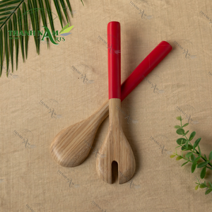 Juego de utensilios de cocina de bambú para cocina vietnamita, cuchara, espátula con mango importado de un proveedor de confianza - Product Image 4