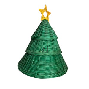 Cesta de Mimbre Tejida a Mano de la Mejor Calidad para Árbol de Navidad, Cajas de Almacenamiento para Regalos de Navidad, Estilo Vintage, la Mejor Opción para Regalo de Navidad - Product Image 6
