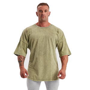 Camiseta de Hombre con Efecto Deslavado Ácido, 100% Algodón Peinado, Cuello Redondo, Manga Corta, Estilo Casual Urbano, Verano 2026 - Nueva Colección - Product Image 6
