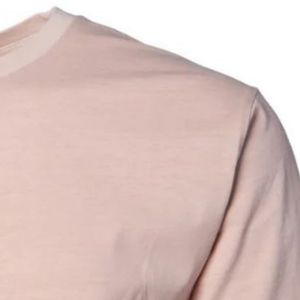 T-shirt à manches courtes pour homme en coton doux, rose clair, col rond, basique, léger, respirant, pour tous les jours, été - Product Image 5