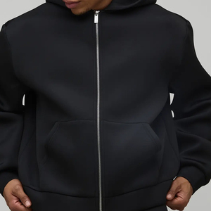 Survêtements d'hiver pour hommes personnalisés, à capuche, unis, 100% polyester, coupe-vent, respirants, ensemble de survêtements coupe-vent - Product Image 4
