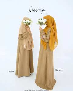 Conjunto de Abaya, Neema, Bufanda y Chal para Uso Diario, Elegante, Casual, Moderno, Vestido Largo a Cuadros con Cierre de Cremallera para Mujeres Musulmanas, ODM, Superventas - Product Image 4