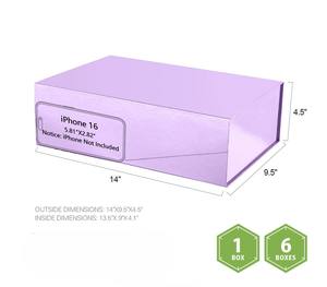 Caja de Regalo Magnética Reutilizable TH CBB-561, Fácil de Ensamblar, con Relieve, Acabado Elegante en Lavanda, Material Reciclado, Diseño Personalizado - Product Image 6