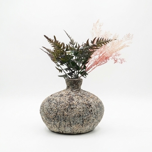 Grand vase urne rustique en terre cuite Bajo, fait main, pot en argile décoratif, récipient de sol en céramique, fournisseur en gros - Product Image 1