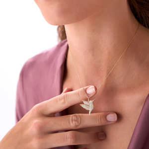 Unique Pave Moissanite Hummingbird <b>Necklace</b> Pendant 14k Gold Plated <b>Layer</b> Women's Pendant <b>Necklace</b> 925 Sterling <b>Silver</b> Jewelry - Product Image 4
