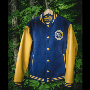 OEM <b>Real</b> <b>Leather</b> Sleeve Wool <b>Jacket</b> with Heavy Embroidery Chenille Lettering Design Varsity Letterman Baseball <b>Jackets</b> - Product Image 5