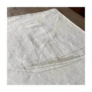 帆船刺绣高品质厂家直销新品环保超吸水个性化纯棉厨房巾