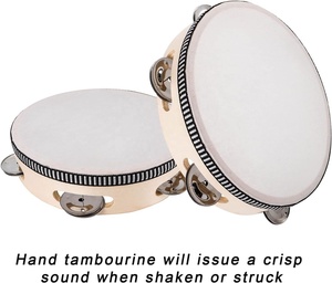 Meilleur Prix Tambourin de <span class=keywords><strong>Mariage</strong></span> en Bois Sublimation Mini de 6 Pouces à Tenir à Une Rangée pour Adultes Église Pandeiro Casamento - Product Image 2