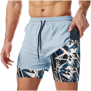 Pantalones Cortos Deportivos para Hombre con Logotipo Personalizado, Forro de Compresión, Ropa Deportiva Transpirable, Venta al Por Mayor - Product Image 2