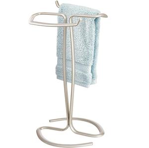 Nuevo Diseño de Toallero con Estantes de Almacenamiento, Plateado, Elegante, Decorativo, de Lujo, Ajustable, para Baño - Product Image 1