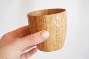 Wooden Coffee <b>Cup</b> with Saucer Handmade Wood Tea <b>Cup</b> Rustic <b>Espresso</b> Mug Oak Ash Walnut Birch - Product Image 3