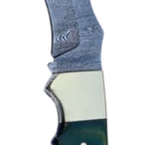 Cuchillos Plegables Resistentes, Hoja de Acero de Damasco, Hechos a Mano, con Mango Duradero y Funda de Cuero para Caza y Camping - Product Image 2