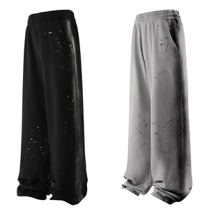 <b>Men</b> Painted Drip <b>Print</b> Elastic Waist Sweatpants Straight Casual Streetwear <b>Trousers</b> - Product Image 2