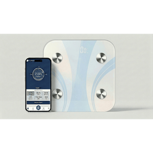 Balance numérique intelligente noire pour l'analyse de la composition corporelle avec 25 métriques, pour salle de bain, capacité 180 kg - Product Image 1