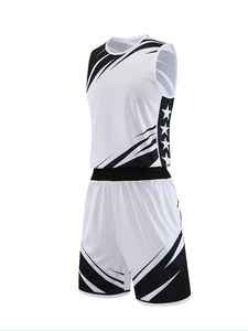 Uniforme de Baloncesto de Verano al Por Mayor para Equipos Adultos, Conjunto de Dos Piezas, Impresión de Logotipo y Patrocinador, 100% Poliéster Antibacterial, Sin Mangas - Product Image 4
