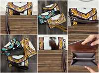 Nouveauté, best-seller, sac à main en cuir de vachette travaillé, sac à main de soirée pour femmes, mini sac à main à poignet tendance, pochette au design tendance