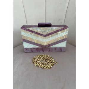 Pochette en résine de mode féminine haut de gamme pour les fêtes de mariage, accessoire décoratif - Product Image 2