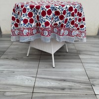 Mantel de Mesa Vintage con Estampado Floral Indio, Hecho a Mano con Algodón de Primera Calidad, Ecológico, Tamaño Personalizado, Moderno