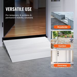 Rampa de Aluminio Ajustable para Umbral de Puerta, 4 Pulgadas de Altura, Capacidad de Carga de 800 Libras, para Sillas de Ruedas y Acceso a Puertas - Product Image 6