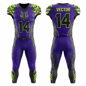 Uniforme de Fútbol Americano de Marca Privada, Personalizado, Venta al Por Mayor, Impresión por Transferencia de Calor, Impresión Completa, Proveedor de Fábrica, Fabricante OEM - Product Image 4