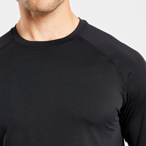 T-shirts pour hommes 100 % coton personnalisables, coupe ajustée, vêtements de sport d'été avec ourlet fendu, design uni pour la course par temps chaud - Product Image 1