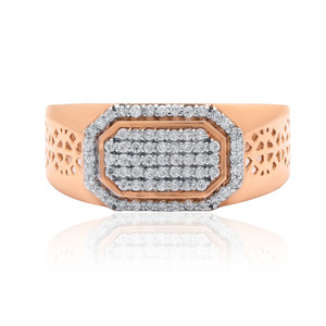 Zota Jewel GR18/3799 18KT <b>Rose</b> <b>Gold</b> CZ Diamond Modern Gents <b>Ring</b> Wholesale Jewelry Supply for Retailers - Product Image 1