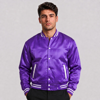 Veste de sport pour homme, couleur unie, fermeture à boutons, doublure en satin, style décontracté, coupe régulière, vêtement d'automne